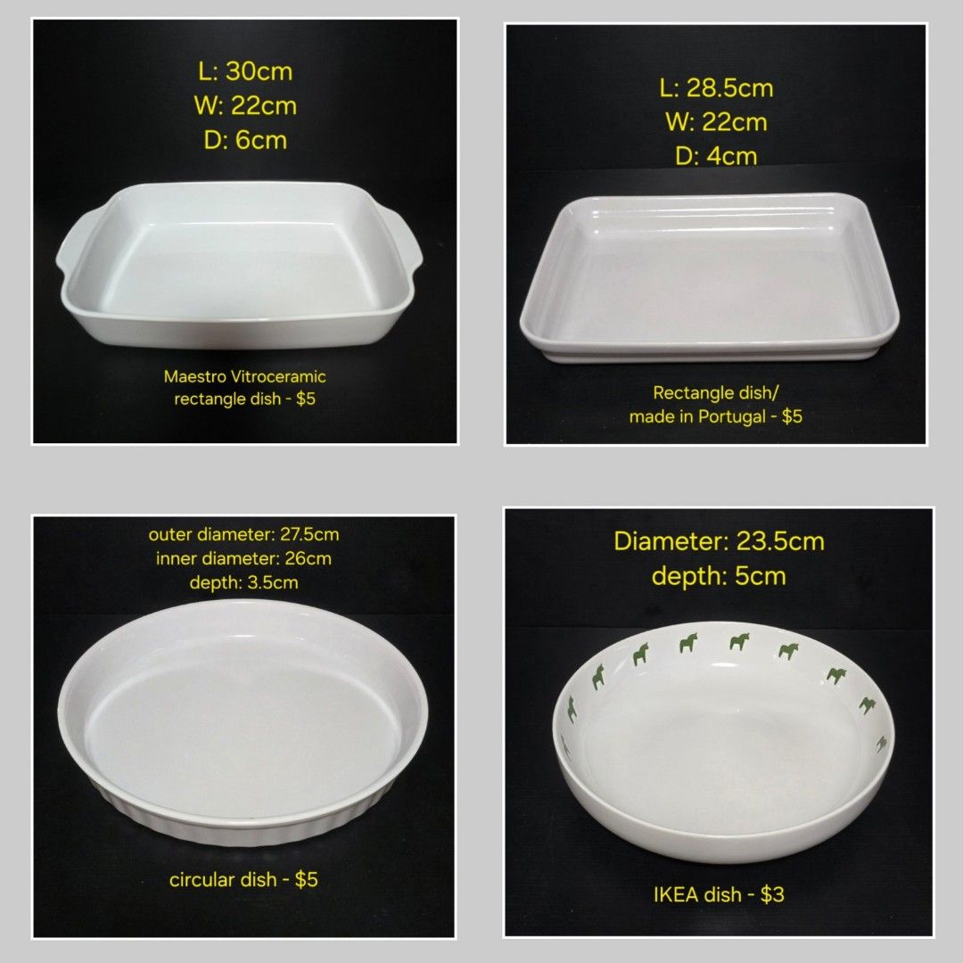 Assorted Baking Dishes (Moving out/Clearance sale)