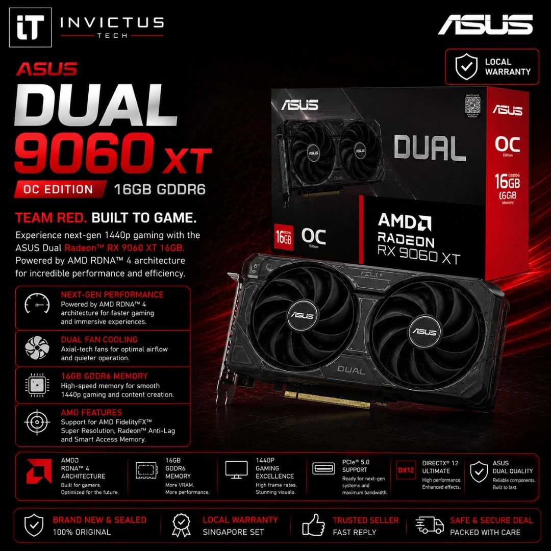 ASUS DUAL RX 9060XT 16GB OC
