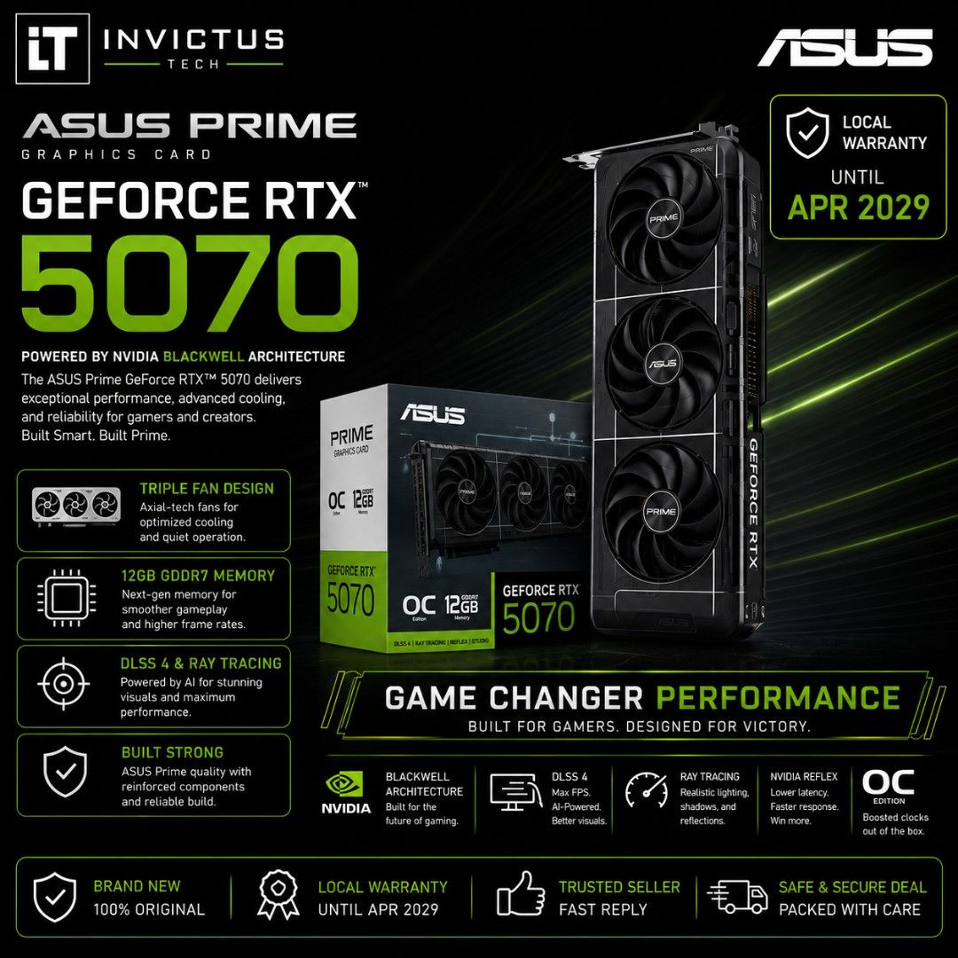 ASUS GeForce RTX 5070 PRIME Graphics Card