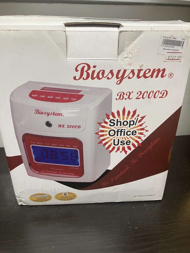 Biosystem BX 2000 Time Clock Punch Machine498371414658928640