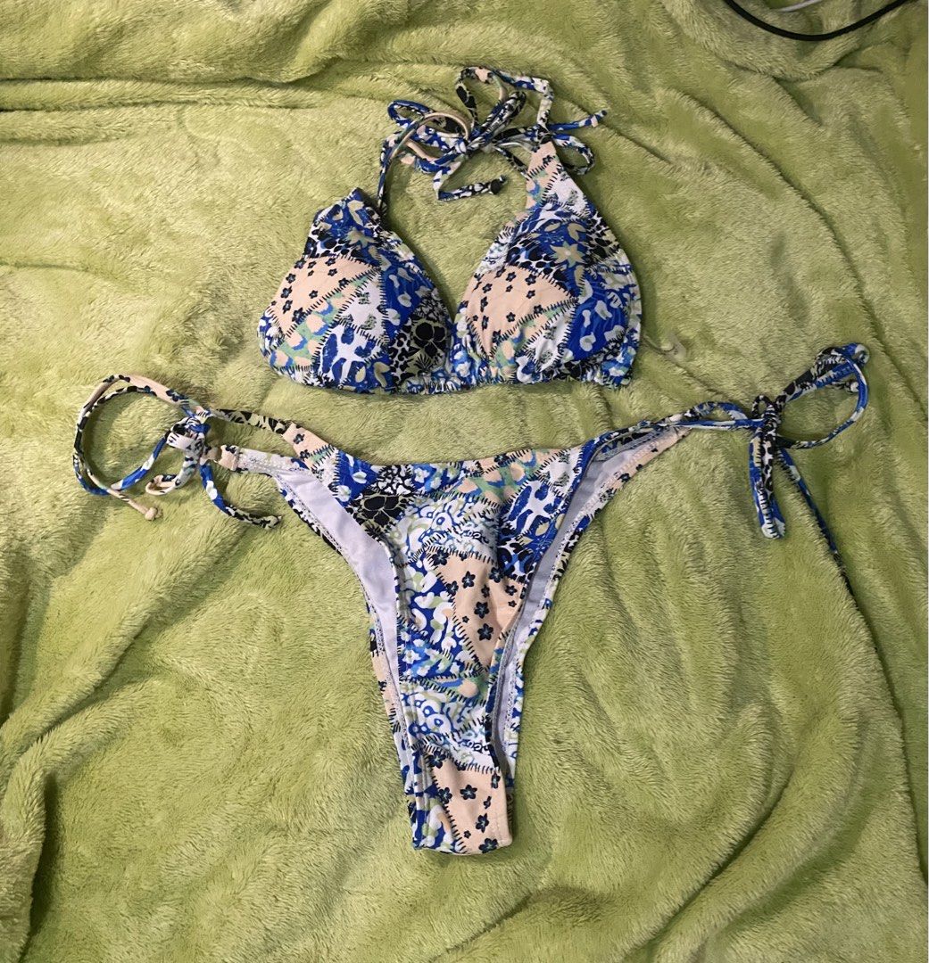 Blue Pattern Bikini (Category: Bikinis & Swimsuits) located in Bacoor. Submitted by deaclutter.ph (Listing ID 1447213575, Image 1). Description: rfs: Doesn’t fit > Medium to Large > Never worn > No when worn picture > No COD > GCash, GoTYME, Maya > MOD: lalamove and jnt > SF paid by buyer.