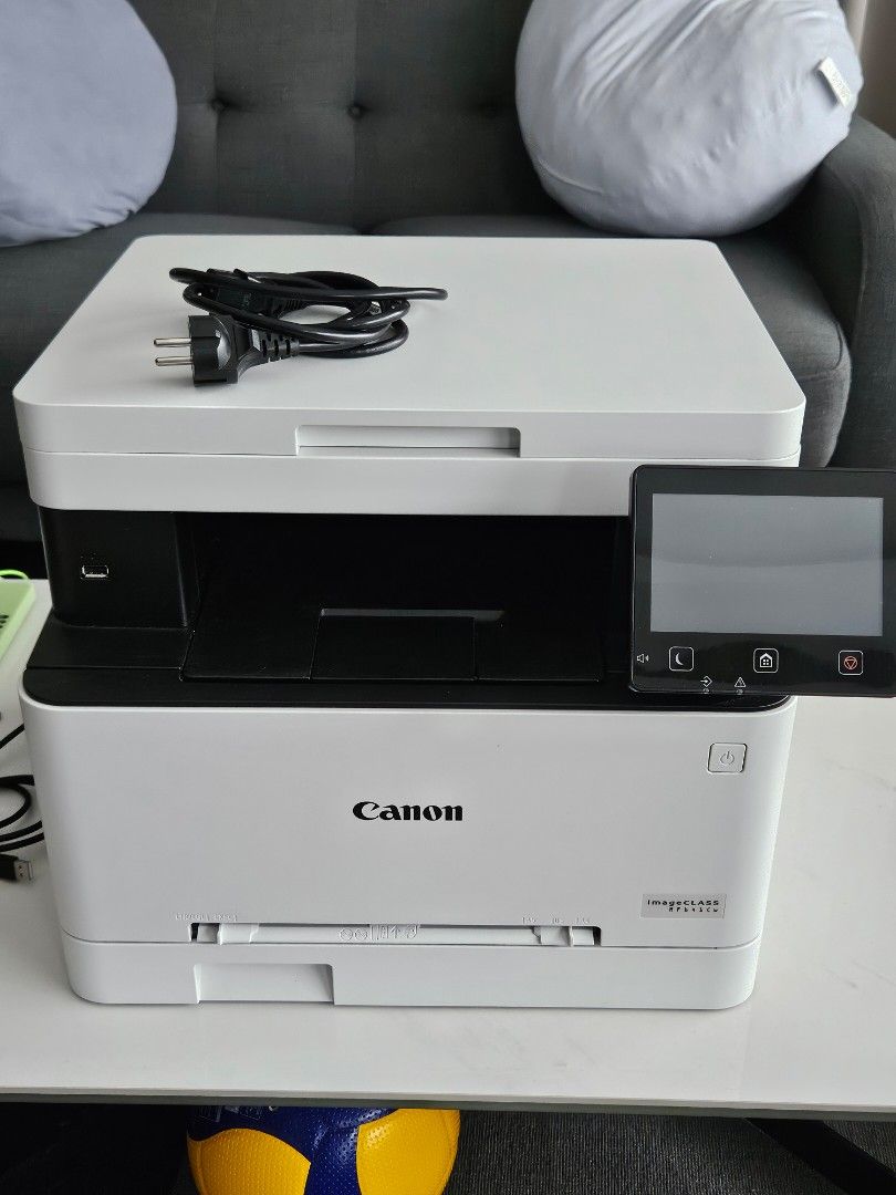 Canon Imageclass MF641CW (Category: Printers, Scanners & Copiers) located in Paranaque City. Submitted by FitNHobbies (Listing ID 1447122893, Image 1). Description: - Brand: Canon - Model: Imageclass MF641CW - Type: All-in-one printer - Features: Easy-to-use touchscreen interface - Ideal for: Home office, small business Condition: Like-new (just very very little dust) Reason for selling: Owner did not understand the tech, buying simpler printer t