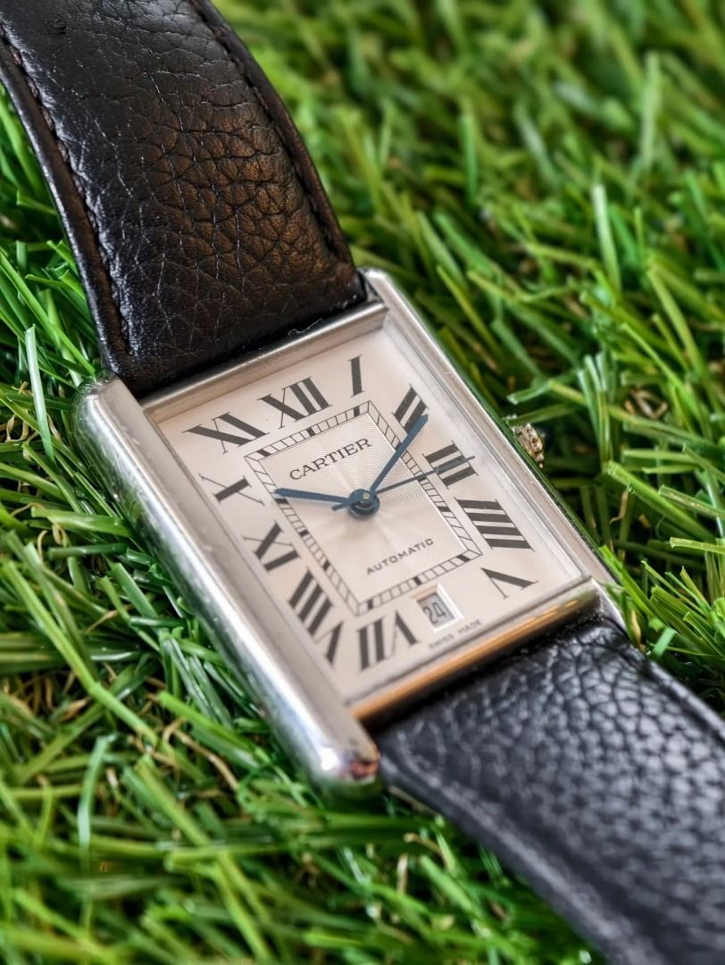 Cartier Tank Must XL (Category: Luxury Watches) located in Muntinlupa City. Submitted by noeyslittlecloset (Listing ID 1447111656, Image 2). Description: Cartier Tank Must XL Reference WSTA0040 Automatic Complete Set. Watch + Box 2022 Warranty Until 2030 Actual Photos Posted Php 240k.