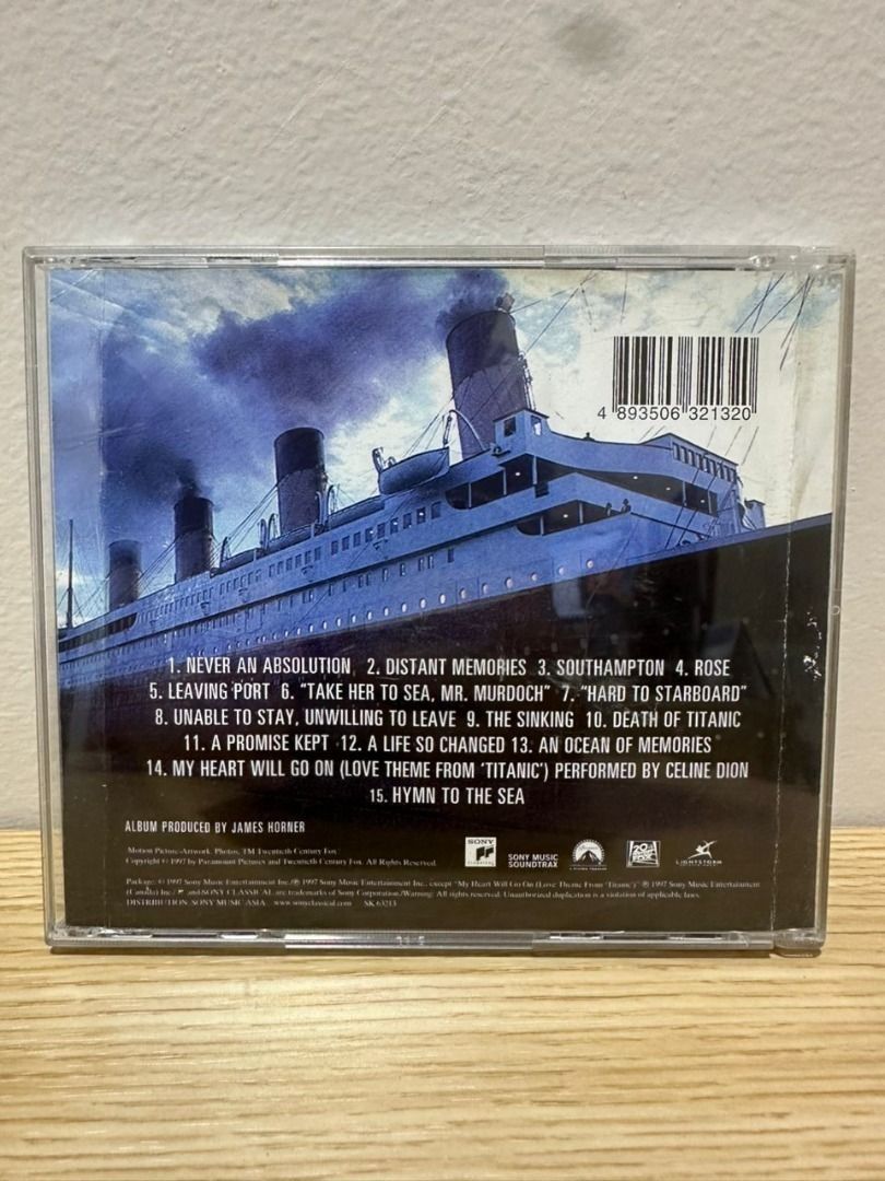 [CD][OST] Titanic: Music from the Motion Picture, Hobbies & Toys, Music ...