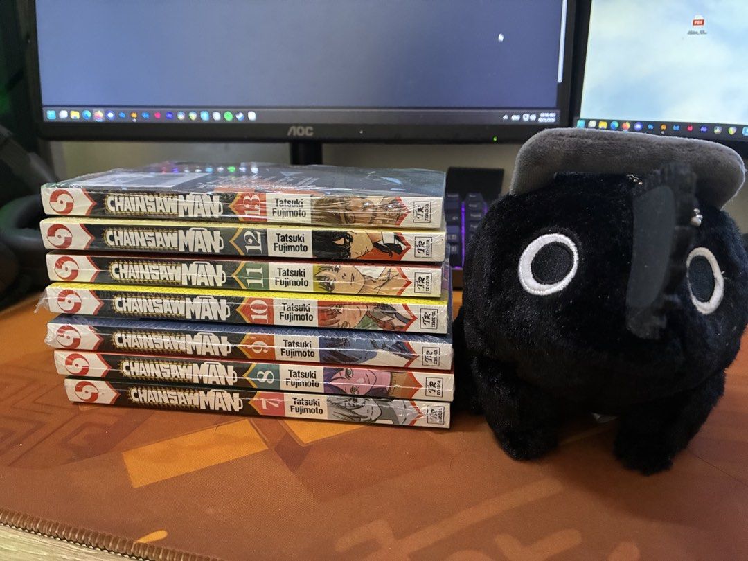 Chainsaw Man Volumes 1-13 (Sealed) (EN) (Category: Comics & Manga) located in Manila. Submitted by enenmiguel (Listing ID 1447190677, Image 3). Description: PLEASE READ: - Chainsawman Chapters 1-13 English Version (Sealed) - Bought 2 years ago, but just displayed it on my shelf - Each volume costs PHP 400 if interested in buying individually (No negotiations) - All volumes as a set will be priced at PHP 4000 (Can negotiate) .