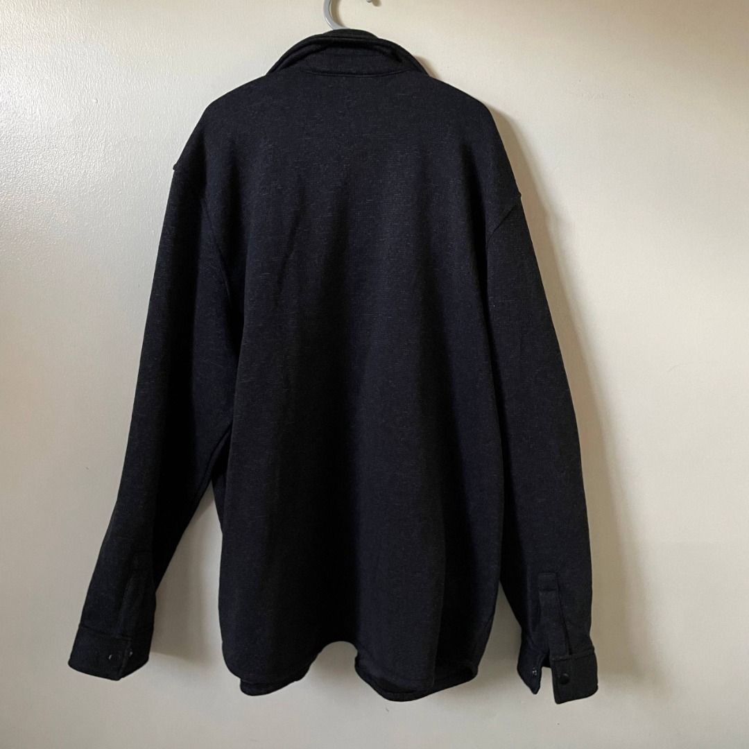 Charcoal Gray Fleece Jacket XXL (Category: Coats, Jackets and Outerwear) located in Paranaque City. Submitted by aidorcus (Listing ID 1447174605, Image 2). Description: - Rugged Elements Charcoal Gray Fleece Jacket - Size: XXL - Material: 100% Polyester - Features: Snap-button front, multiple pockets - Ideal for: Layering or outerwear - Measurements: - Chest: 26 inches - Length: 30 inches - Sleeve: 27 inches - Shoulder: 7.5 inches - Honest Issue: