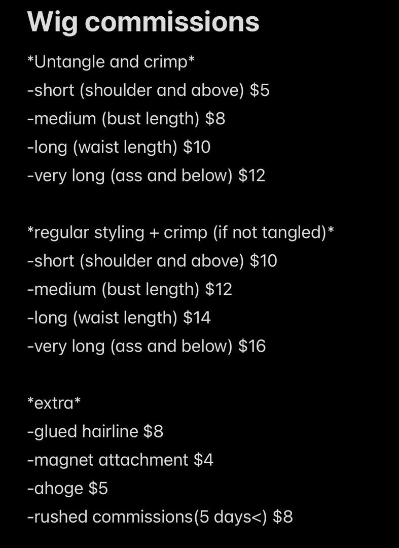 Cheap, basic wig styling (Category: Art & Prints) located in Singapore. Submitted by skibiby (Listing ID 1447235935, Image 1). Description: Beginner trying to practice, can negotiate.