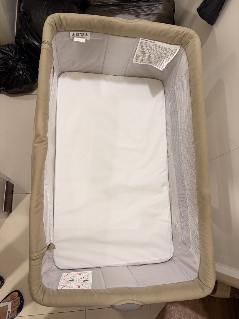Chicco essential co-sleeping crib (Category: Cots & Cribs) located in Quezon City. Submitted by tc_01 (Listing ID 1447217989, Image 3). Description: Hi! We are selling some of our baby essentials. All items are barely used, clean, and well maintained- most are in like-new condition. RFS: Decluttering MOP: Gcash Pick-up or delivery via lalamove/grab (booked and shouldered by buyer) Location: NCR Message me for inquiries. Thank you!.