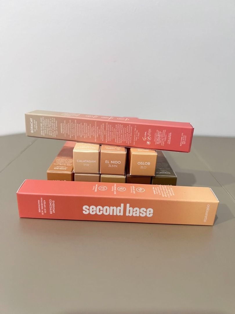 Colourette Second Base Concealer (Category: Makeup) located in Manila. Submitted by offthelabelmnl (Listing ID 1447209802, Image 1). Description: Colourette Second Base Concealer - Available shades: Bonbon, Mati, Alona, La Union, Siargao, Coron, Puerto, Laiya, Mayon - Versatile use: contouring, highlighting, or foundation - new stock Loc: BGC Exp: 2029.