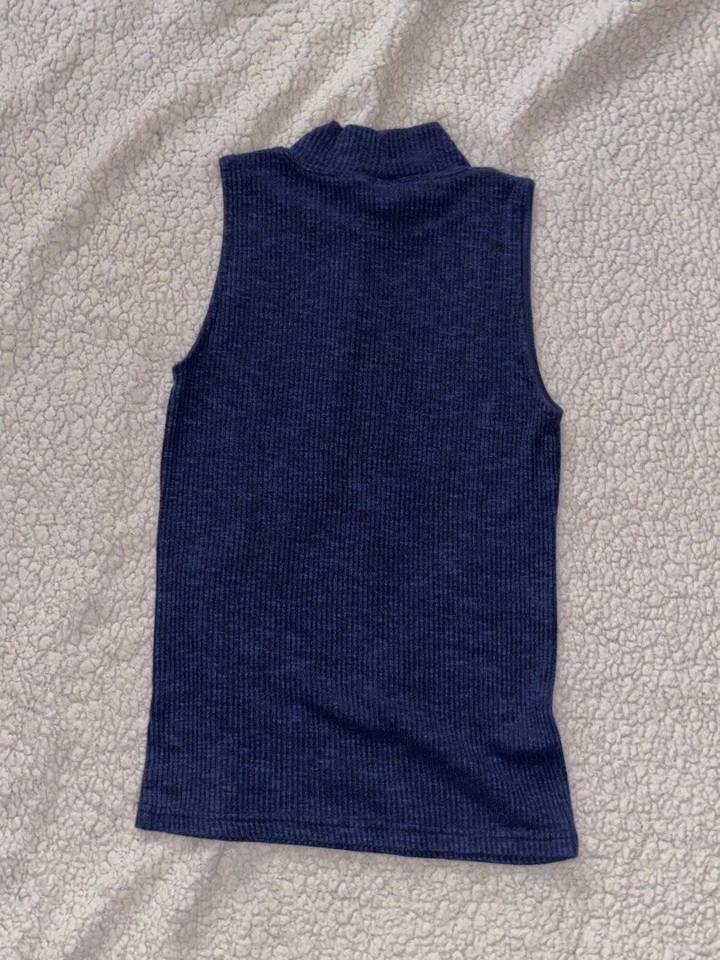 Dark Blue Top (Category: Blouses) located in San Fernando. Submitted by declutterdolly (Listing ID 1447209374, Image 1). Description: Size: XS-M Closet clean-out, hoping these find new homes 📍Pampanga.