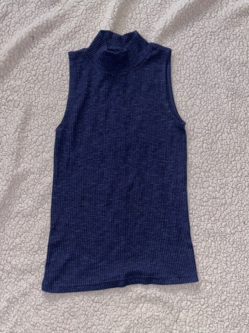 Dark Blue Top (Category: Blouses) located in San Fernando. Submitted by declutterdolly (Listing ID 1447209374, Image 2). Description: Size: XS-M Closet clean-out, hoping these find new homes 📍Pampanga.