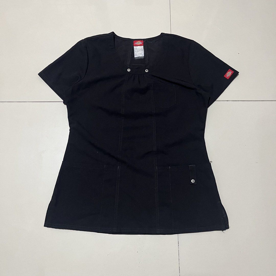 DICKIES SCRUBSUIT WITH RED LOGO PATCH WOMENS-XS (Category: Others Tops) located in Manila. Submitted by balanse (Listing ID 1447195730, Image 1). Description: SIZE: XS ON TAG DIMES: 19W X 25L EXCELLENT CONDITION. 9.9 HONEST COLOR RATE. NONE ANY ISSUE..