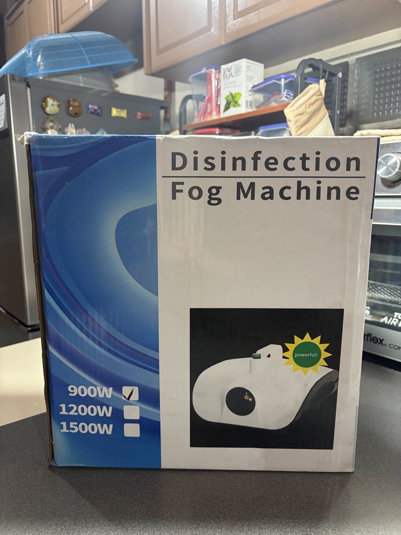 Disinfection Fog Machine 900W (Category: Industrial Equipment) located in Quezon City. Submitted by dkzweb (Listing ID 1447237810, Image 1). Description: - Powerful 900W Disinfection Fog Machine - Ready to use for effective space sanitization - Helps keep your environment clean and germ-free - Original box included - Feel free to ask any questions!.