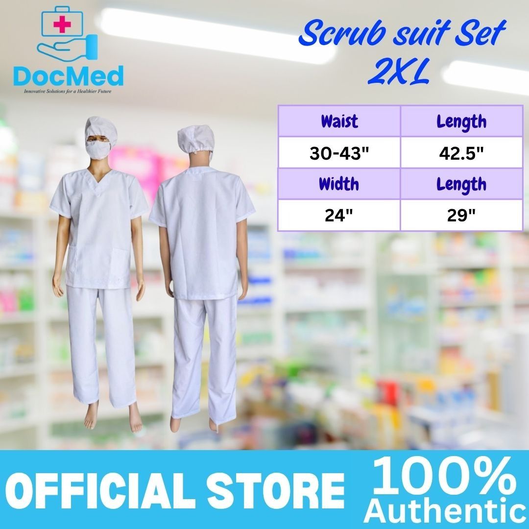 DOCMED SCRUB SUIT (WHITE) 2XL (Category: Medical Supplies & Tools) located in Quezon City. Submitted by staffmarke01383 (Listing ID 1447165994, Image 2). Description: .