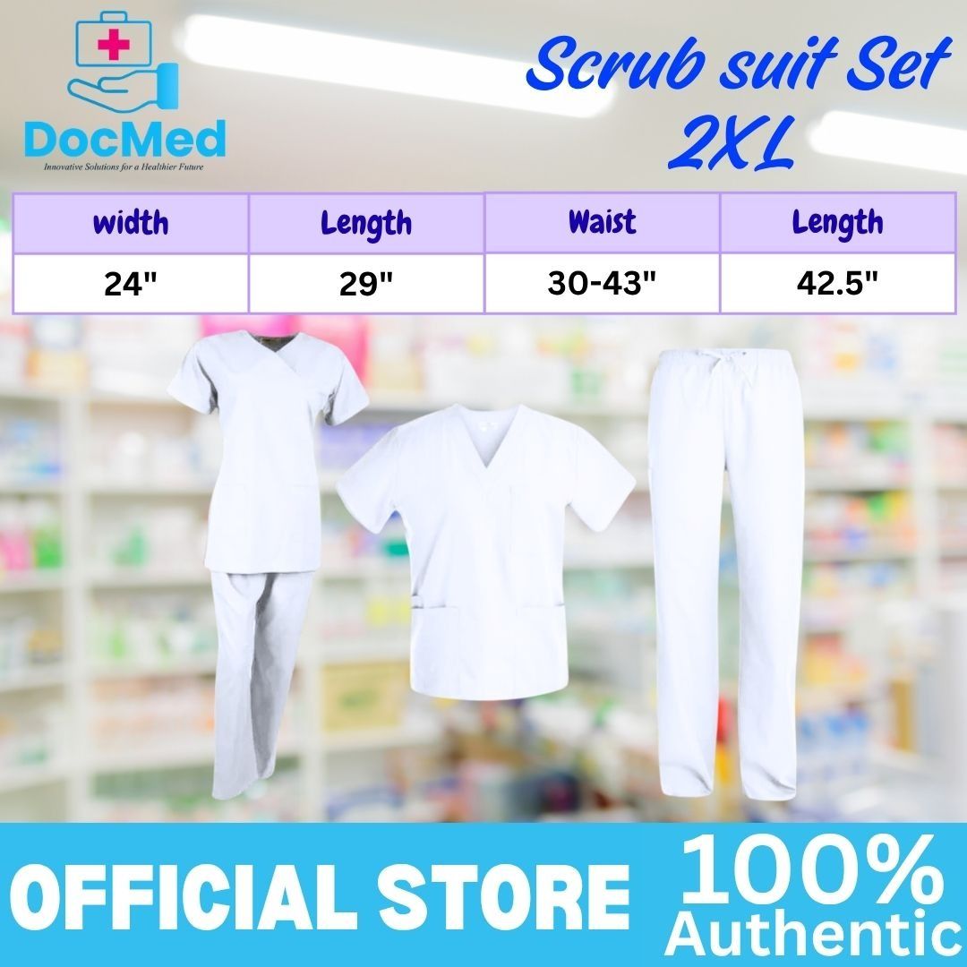 DOCMED SCRUB SUIT (WHITE) 2XL (Category: Medical Supplies & Tools) located in Quezon City. Submitted by staffmarke01383 (Listing ID 1447165994, Image 3). Description: .