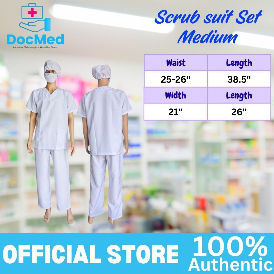 DOCMED SCRUB SUIT (WHITE) MEDIUM (Category: Medical Supplies & Tools) located in Quezon City. Submitted by zyra26 (Listing ID 1447165236, Image 3). Description: .