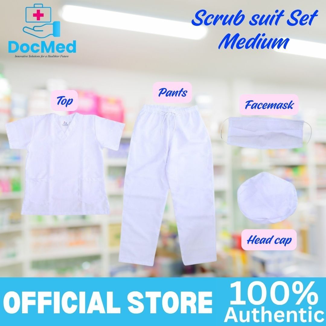 DOCMED SCRUB SUIT (WHITE) MEDIUM (Category: Medical Supplies & Tools) located in Quezon City. Submitted by zyra26 (Listing ID 1447165236, Image 2). Description: .