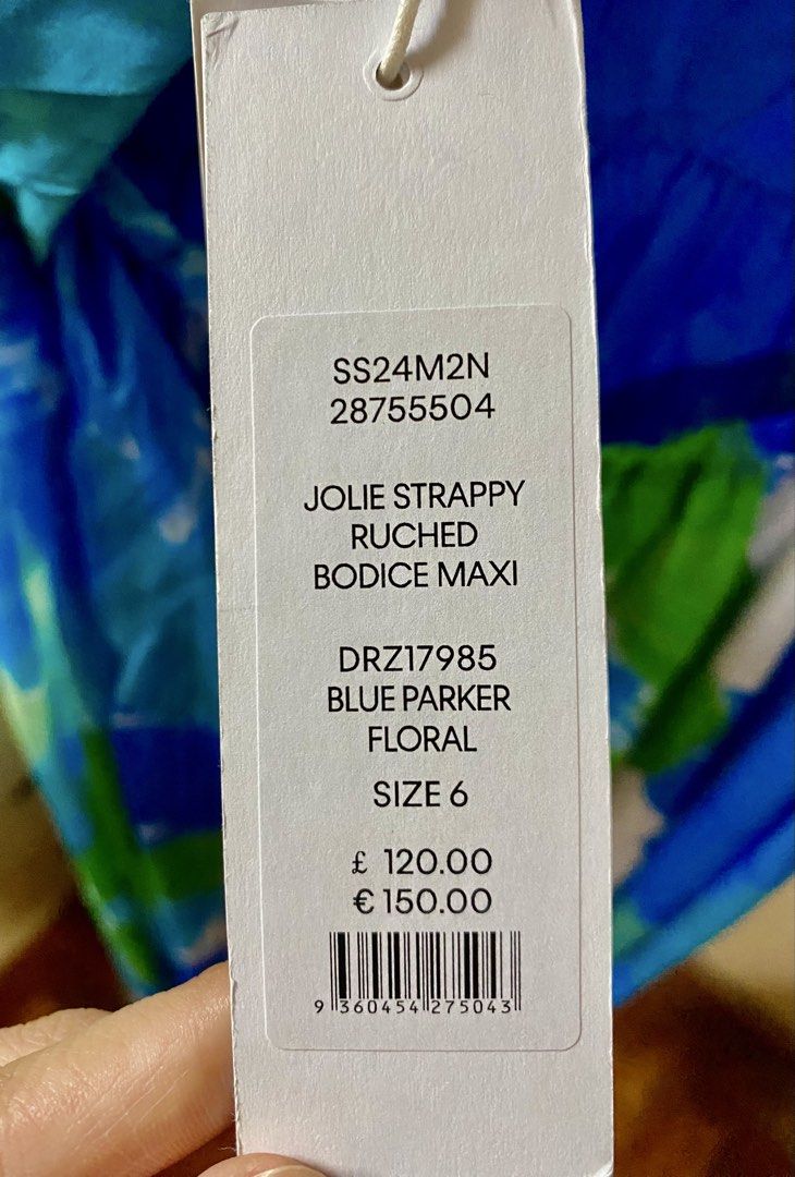 Ever New Blue Ruched Maxi Dress (Category: Dresses) located in Quezon City. Submitted by babyblue2022 (Listing ID 1447287906, Image 3). Description: - Beautiful blue and green floral maxi dress from Forever New. - Features a flattering ruched bodice and adjustable straps. - With side zipper closure - Elegant cut-out detail at the back. - Perfect for special events and garden parties - Brand new, never been worn with original tags still attached. 