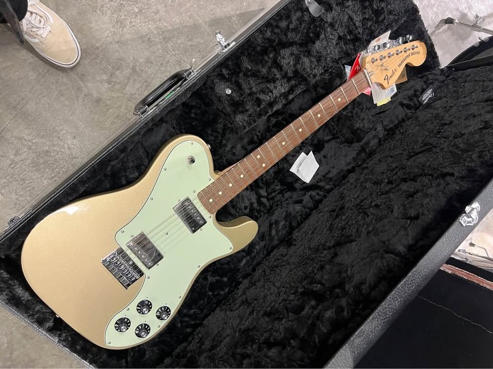 Fender Chris Shiflett Telecaster Deluxe (Category: Musical Instruments) located in Taguig. Submitted by mattaboutstuff (Listing ID 1447236883, Image 1). Description: 🎸 Fender Chris Shiflett Telecaster Deluxe – Shoreline Gold 🎸 💰 Price: ₱50,000 📍 Taguig City Selling my Fender Chris Shiflett Telecaster Deluxe in Shoreline Gold. Purchased brand new from JB Music Makati in August 2024. The guitar has only been used at home and has never been play