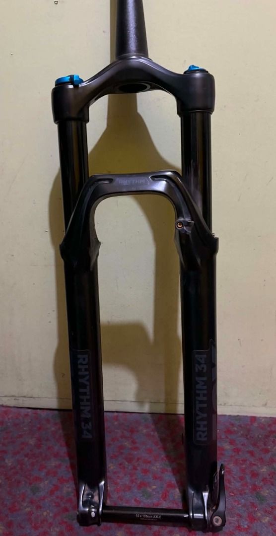 Fox Rhythm 34 Mountain Bike Fork (Category: Bicycles) located in Manila. Submitted by judgecoy (Listing ID 1447152373, Image 1). Description: - Fox Rhythm 34 Fork - All working but may need service - 130mm travel 29er - TA/Boost 110 - Condition: Scratches on stanchion as shown on photo -7 inches steerer tube For reference: www.trekbikes.com/us/en_US/bikes/mountain-bikes/trail-mountain-bikes/fuel-ex/fuel-ex-8-29/p/21543/.