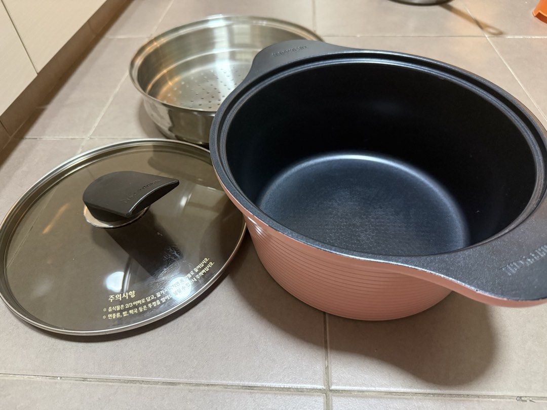 Happycall Pot 28cm with Steamer Basket - Pink