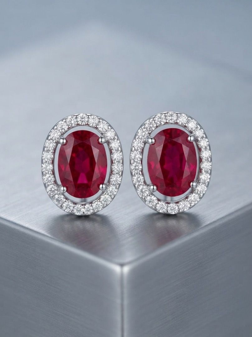 HIGH QUALITY 2.50 carat Natural Burmese Ruby Simple Oval Stud Earrings (UV REACTIVE!) (Category: Earrings) located in Mandaluyong City. Submitted by allaboutgemsandco (Listing ID 1447112576, Image 2). Description: HIGH QUALITY 2.50 carat Natural Burmese Ruby Simple Oval Stud Earrings (UV REACTIVE!) Stone Size: 8mmx6.3mm*2 Price: Php 1000 add shipping fee for less than Php 1000 REASON FOR SALE: Clearing out my collection. Stones sourced from from 