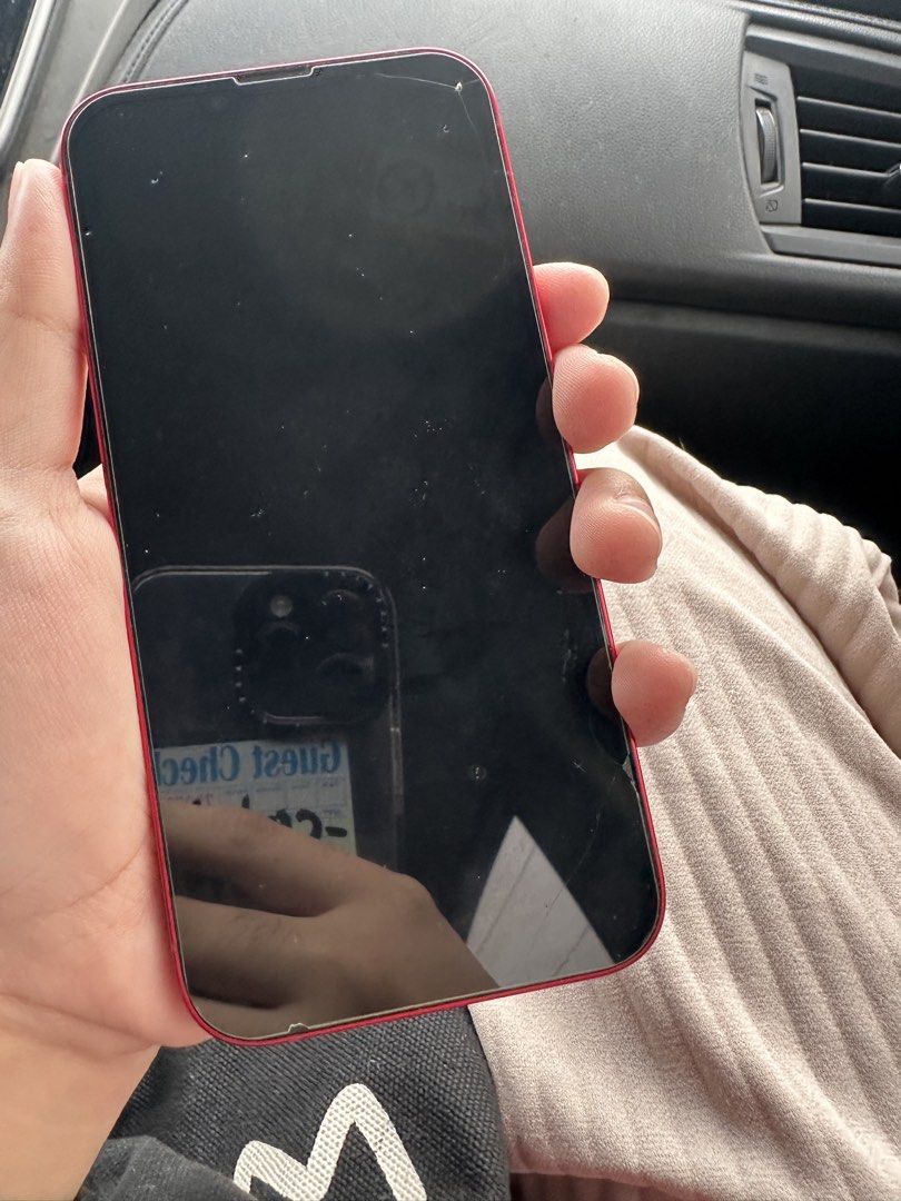 Iphone 13 128gb (Category: iPhone 13 Series) located in Caloocan City. Submitted by brianpena272997 (Listing ID 1447290606, Image 2). Description: - iPhone 13 - 128GB Storage -factory unlocked -openline -local variant - Stunning Red Color - meetup -negotiable issue: with minimal scratches batt health at 58% .