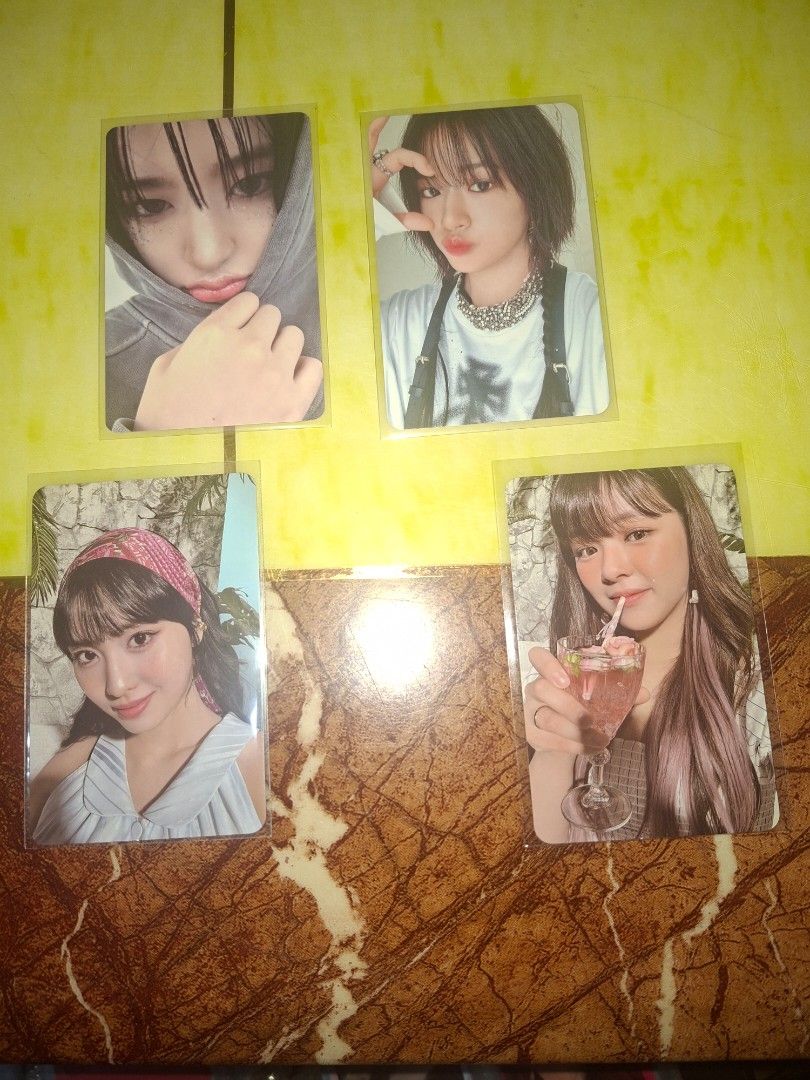 IVE Yujin and Twice Pcs Photocard (Category: K-Wave Merchandise) located in Manila. Submitted by icymint03 (Listing ID 1447185489, Image 2). Description: prices of these pcs are NEGO 550 for both yujin pcs!!! tingi: yujin pob - 400 yujin pc - 200 yujin pob with twice pc - 450 yujin pc with twice pc - 250 twice pc set: 130 twice tingi: 100 prio set-taker! FREE OFFICIAL PC IF TAKING 3 OR MORE! PAYO GCASH BUT PREF MAYA GGX OR FLASH FOR SHIPPING! BUY