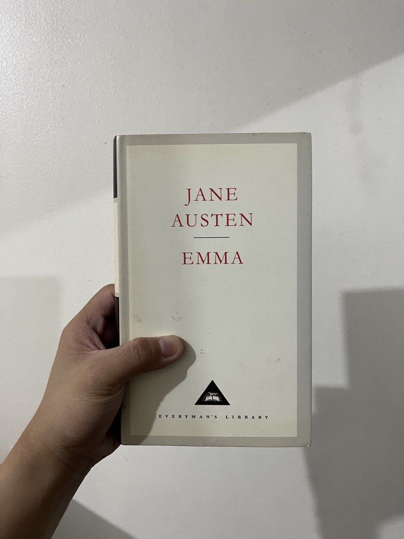 Jane Austen Emma Everyman's Library Hardcover Book (Category: Storybooks) located in Manila. Submitted by darthcauldrone66 (Listing ID 1447167772, Image 1). Description: - Jane Austen's Emma - Everyman's Library Edition - Hardcover - Classic novel, great for collectors - Ideal for reading or display - Please check photos for spine and cover details - Location: Malate, Manila - Lalamove/LBC for shipping.
