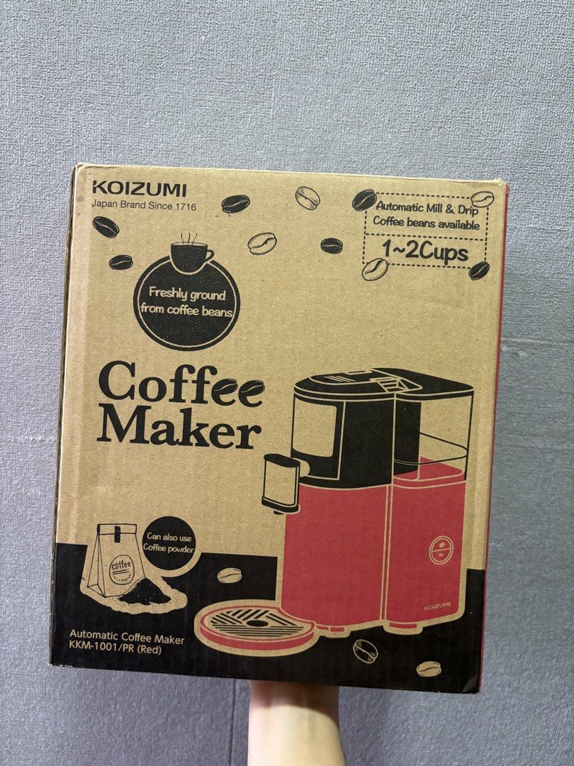 Koizumi Automatic Coffee Maker (Category: Coffee Machines & Makers) located in Manila. Submitted by amrtn (Listing ID 1447117260, Image 1). Description: NEGOTIABLE Drip coffee type Makes one to two cups Perfect for residential or small office use 300ml Capacity Voltage: 230 V Material: Plastic body with stainless accents Dimensions: W 25.7 cm x H 20.8 cm x D 14.7 cm.