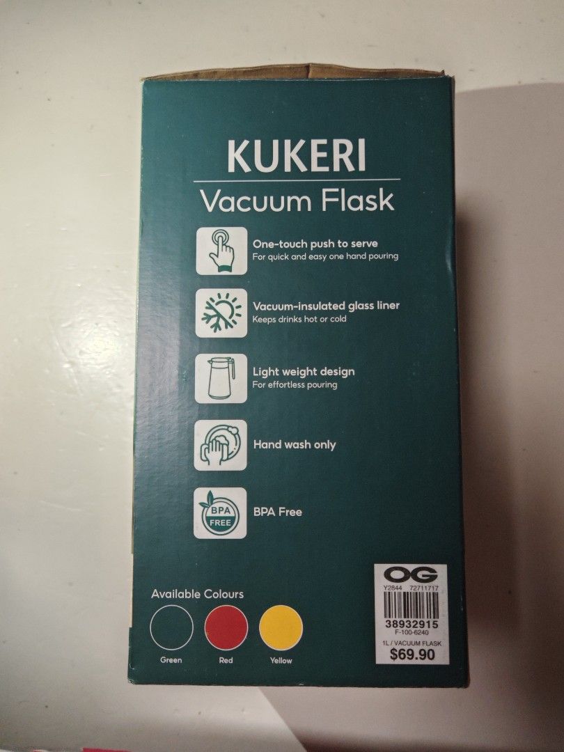 KUKERI Vacuum Flask 1.0L Yellow498666421334855681