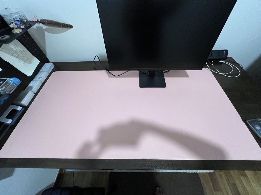 Large Pink Desk Mat for Gaming or Office