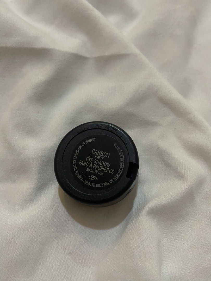MAC eyeshadow shade carbon/black (Category: Makeup) located in Quezon City. Submitted by cassyystuffnthings (Listing ID 1447249905, Image 2). Description: Swatched only, not my favorite, opened last Feb.