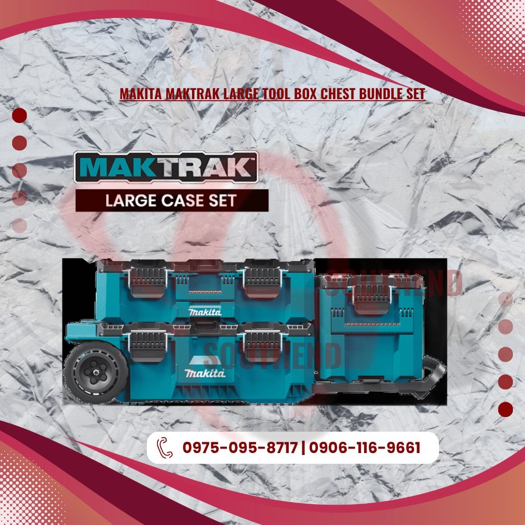 MAKITA MAKTRAK LARGE TOOL BOX CHEST BUNDLE SET (Category: Everything Else Others) located in Caloocan City. Submitted by jepoy_southendconstruction (Listing ID 1447152678, Image 1). Description: 𝕆𝕦𝕣 𝕊𝕥𝕖𝕖𝕝 𝕡𝕣𝕠𝕕𝕦𝕔𝕥𝕤 𝕒𝕣𝕖 𝕞𝕒𝕟𝕦𝕗𝕒𝕔𝕥𝕦𝕣𝕖𝕕 𝕞𝕒𝕥𝕖𝕣𝕚𝕒𝕝𝕤 𝕞𝕒𝕕𝕖 𝕗𝕣𝕠𝕞 𝕚𝕣𝕠𝕟 𝕒𝕝𝕝𝕠𝕪𝕖𝕕 𝕡𝕣𝕚𝕞𝕒𝕣𝕚𝕝𝕪 𝕨𝕚𝕥𝕙 𝕔𝕒𝕣𝕓𝕠𝕟 𝕒𝕟𝕕, 𝕚𝕟 𝕤𝕠𝕞𝕖 𝕔𝕒𝕤𝕖𝕤, 𝕠𝕥𝕙𝕖𝕣 𝕖𝕝𝕖𝕞𝕖𝕟𝕥𝕤 𝕥𝕠 𝕖𝕟𝕙𝕒𝕟𝕔𝕖 𝕤𝕥
