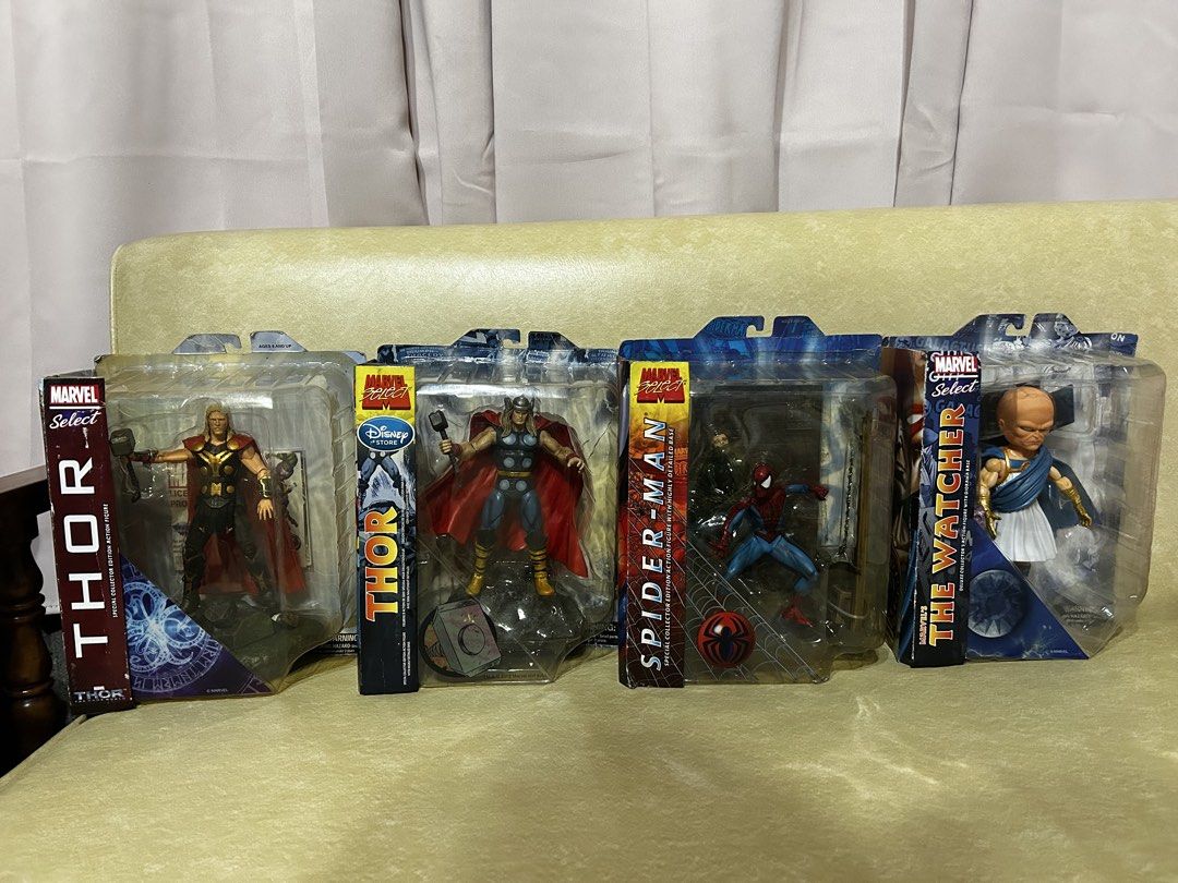 Marvel Select (cheaper than Toycon) (Category: Figurines & Statues) located in Quezon City. Submitted by samsontech (Listing ID 1447229796, Image 2). Description: Location: Mindanao Ave QC Marvel Select (most are Toybiz era) *these are priced much lower compared to Toycon prices PHOTO 1 Ultimate Ironman 1400 -sealed and still in twisties Chitauri 1600 -hard to come by -sealed and still in twisties 2003 Ultimate Woverine with Magneto (Toybiz era) 