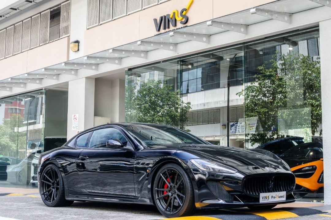 Maserati GranTurismo MC Stradale 4.7A (COE till 05/2032) Auto (Category: Used Cars) located in Singapore. Submitted by vinsautogroup (Listing ID 1447121535, Image 1). Description: Consignment Unit. Vehicle Features: V8 engine, producing 443bhp and 520nm of torque. Top speed of 310kmh. 0-100km/h in only 4.3 secs. 6 speed MC auto/paddle shift with race mode. Accessories: 22 Sport Rim. Forged carbon/alcantara interior. Why Vin's Automotive Group? ✅ 
