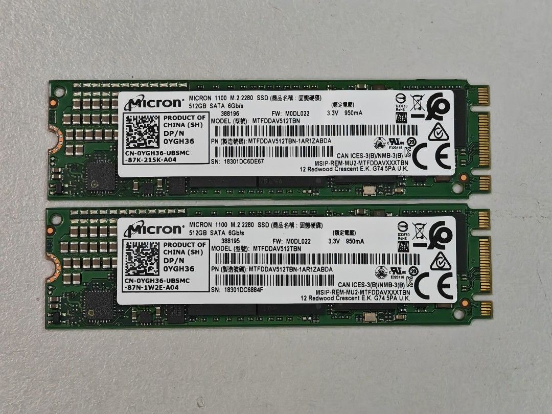 Micron 1100 512GB SATA SSD M.2 2280
