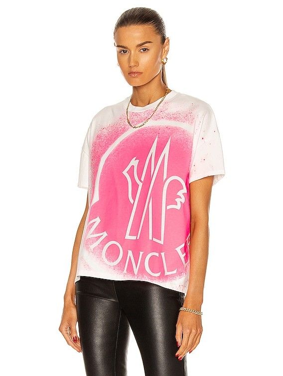 Moncler Tshirt Girocollo women (Category: Shirts) located in Tagoloan. Submitted by puretiger-389e (Listing ID 1447243697, Image 1). Description: Good as new condition size small 25.5 X 24 no issue.