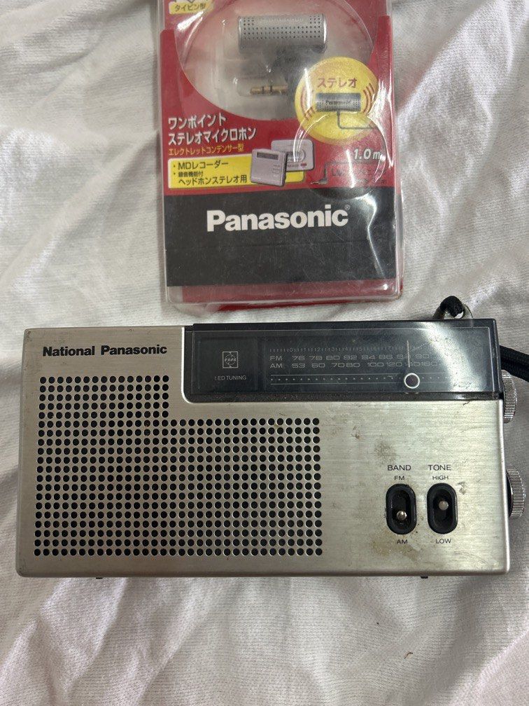 National Panasonic Radio / microphone (Category: Portable Music Players) located in Bulacan. Submitted by ourdailybreads (Listing ID 1447133983, Image 2). Description: Working Radio (AM only).