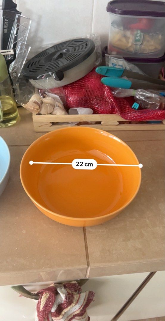 Orange Ceramic Serving Bowl 22cm498181726934804480