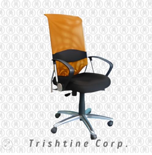 Orange Mesh Back Office Chair with Black Seat (Category: Office Furniture & Fixtures) located in Caloocan City. Submitted by jimtapitan_trishtinecorp. (Listing ID 1447162736, Image 1). Description: - Ergonomic office chair with breathable orange mesh back - Padded black seat and armrests for comfort - Sturdy metal base with smooth-rolling wheels - Adjustable height for personalized comfort - Ideal for any home or office workspace.