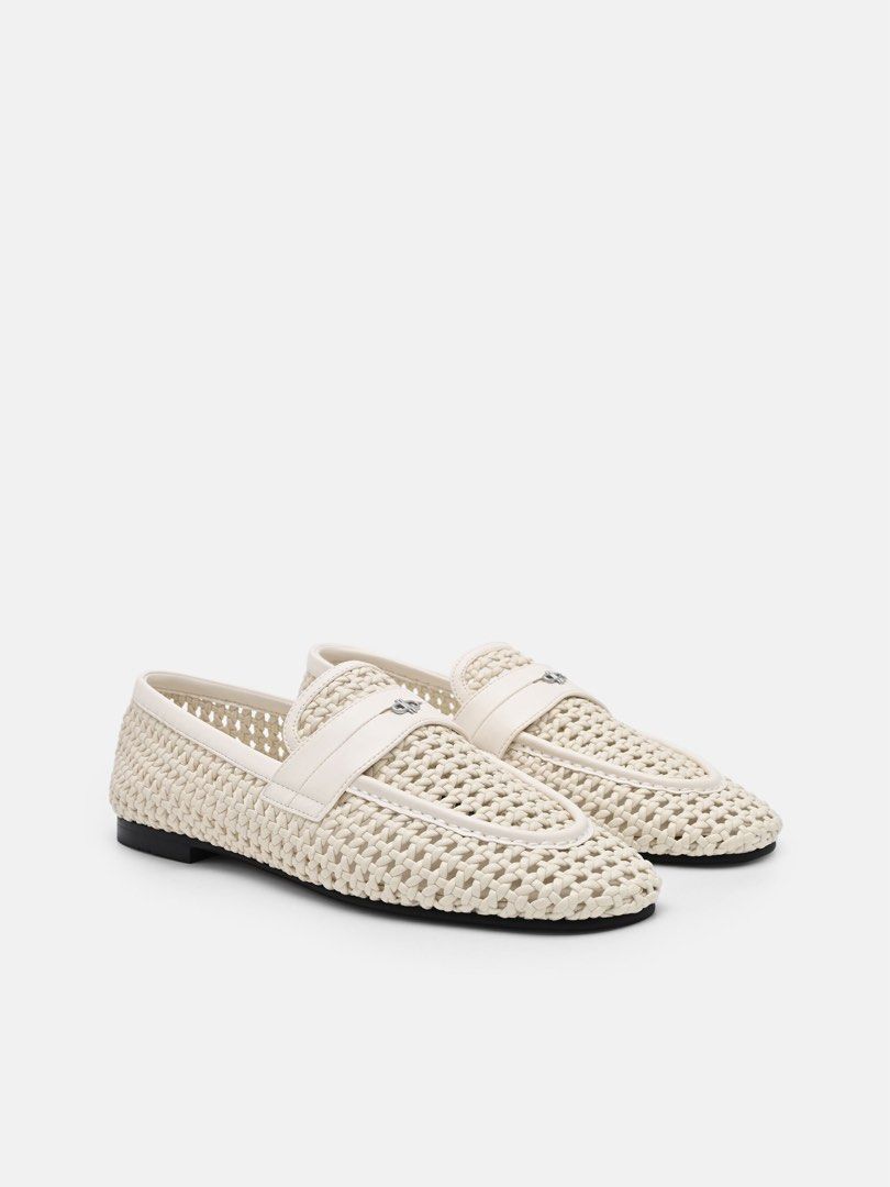 PEDRO Brynn Woven Loafers - Chalk Weave (Category: Loafers) located in San Fernando. Submitted by baratileahko (Listing ID 1447184452, Image 2). Description: Pedro Brynn Woven Loafers in Chalk Weave. Size 38. Woven texture with a strap detail across the vamp. Flat sole. Bought recently, only used once on indoors. Comes with original box and dust bag. Selling because it's not my size..