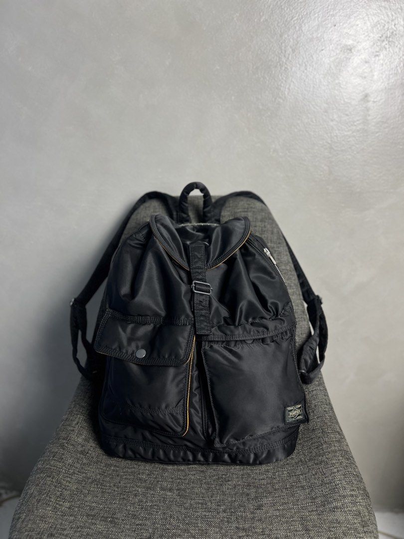 Porter Yoshida & Co - Tanker Rucksack (Category: Backpacks) located in Quezon City. Submitted by cityboycrates_ph (Listing ID 1447223561, Image 2). Description: Size: OS Material: Nylon Twill Made In: Japan Condition: Good Condition Color rate: 9.5/10 Issue: Loose stitch on velcro Exact metrics shared upon inquiry. Take a quick moment to double-check the size & condition. Once an order is placed and confirmed, we may not be able to make changes o
