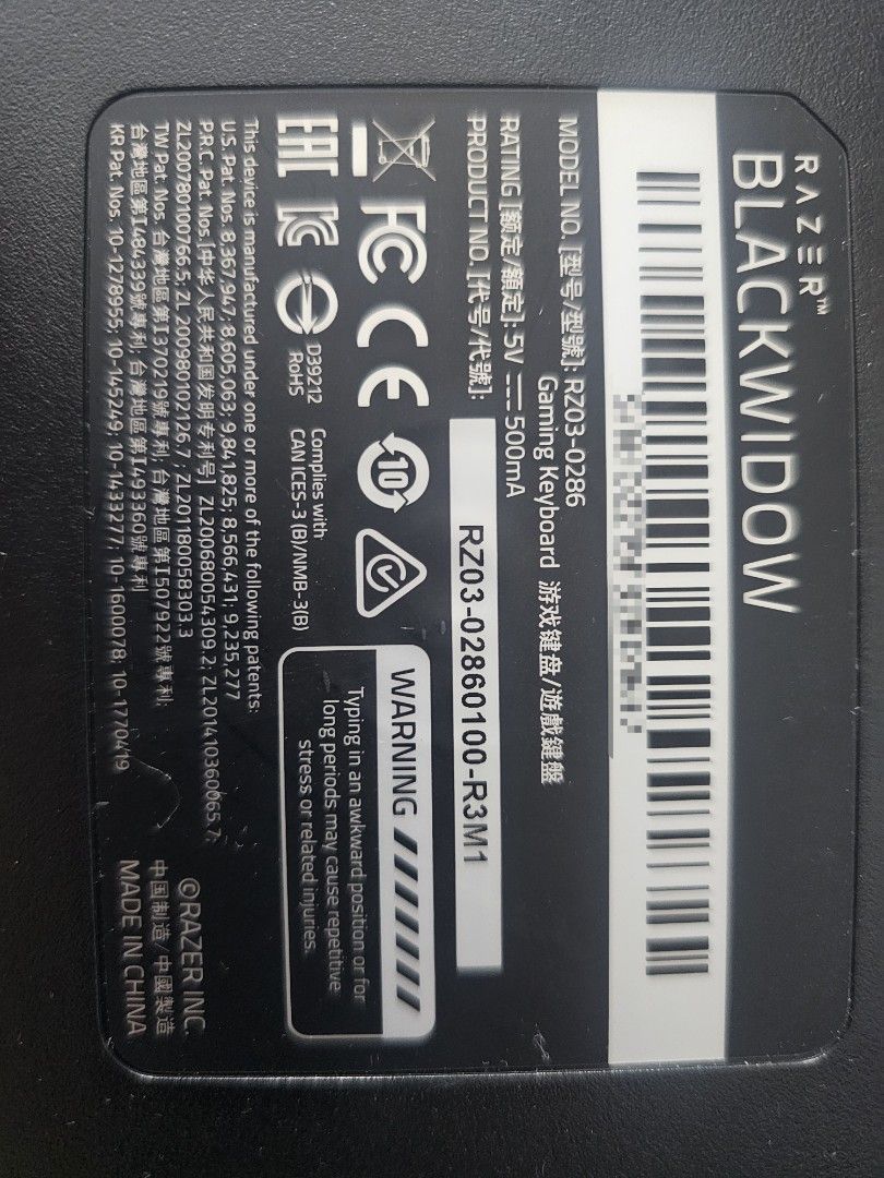 Razer BlackWidow Mechanical Gaming Keyboard498232914629765121