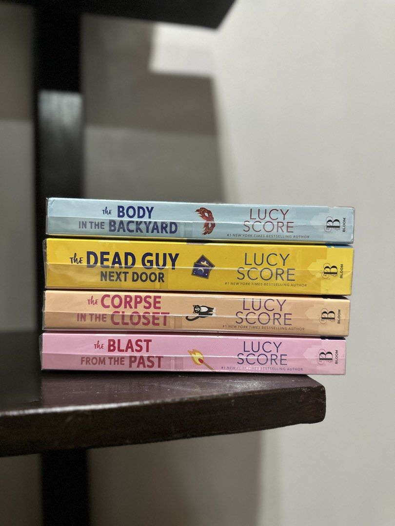 Riley Thorne Series by Lucy Score (Category: Storybooks) located in Baguio. Submitted by maryhadalittlebook (Listing ID 1447159221, Image 1). Description: - Complete 4 Books: The Body in the Backyard, The Dead Guy Next Door, The Corpse in the Closet, and The Blast from the Past - All books are brand new and sealed. .