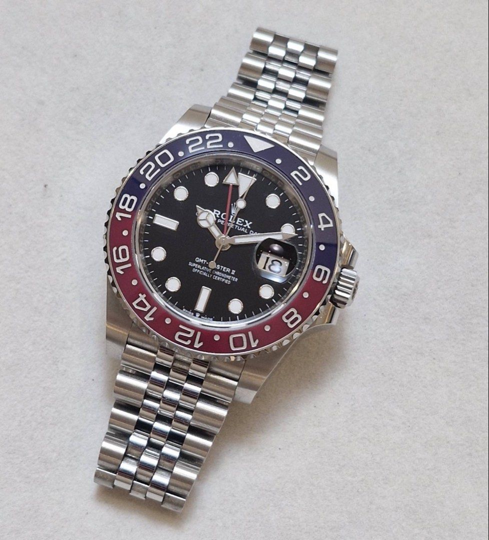 Rolex GMT-Master II Pepsi Jubilee (Category: Luxury Watches) located in Manila. Submitted by rhyswatchphil (Listing ID 1435171921, Image 1). Description: Rolex GMT Master II Pepsi Jubilee 40mm Year 2023 126710BLRO Full Set Condition 9.8/10 San Juan City/New Manila QC On Hand Negotiable.
