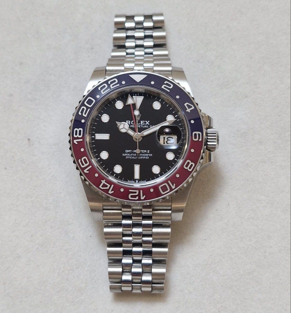 Rolex GMT-Master II Pepsi Jubilee (Category: Luxury Watches) located in Manila. Submitted by rhyswatchphil (Listing ID 1435171921, Image 2). Description: Rolex GMT Master II Pepsi Jubilee 40mm Year 2023 126710BLRO Full Set Condition 9.8/10 San Juan City/New Manila QC On Hand Negotiable.