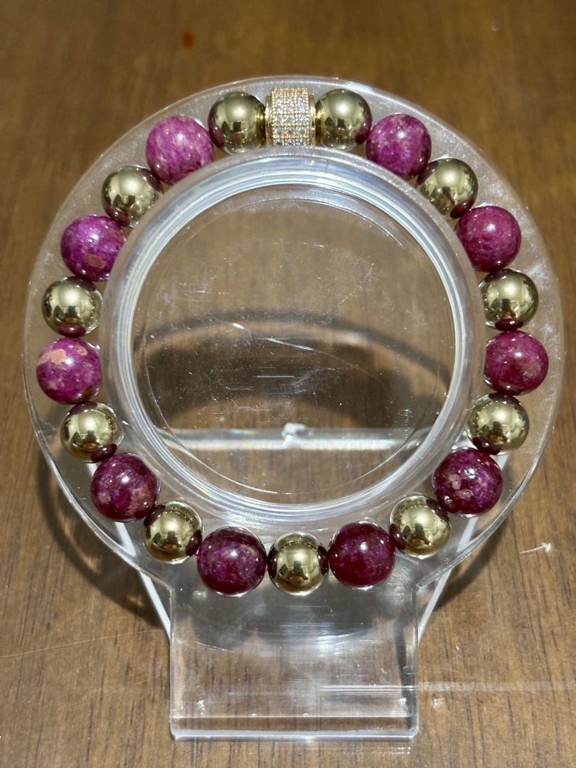 Ruby with Pyrite Bracelet (Category: Bracelets) located in Pasig City. Submitted by talaversify (Listing ID 1447265442, Image 3). Description: Semi-precious stone: Ruby and Pyrite Stone size: 9mm Wrists size: 16cm 💠 Natural Stone 💠.