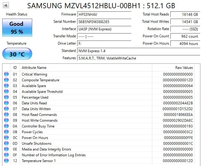 Samsung PM9B1 512GB498602212234383362