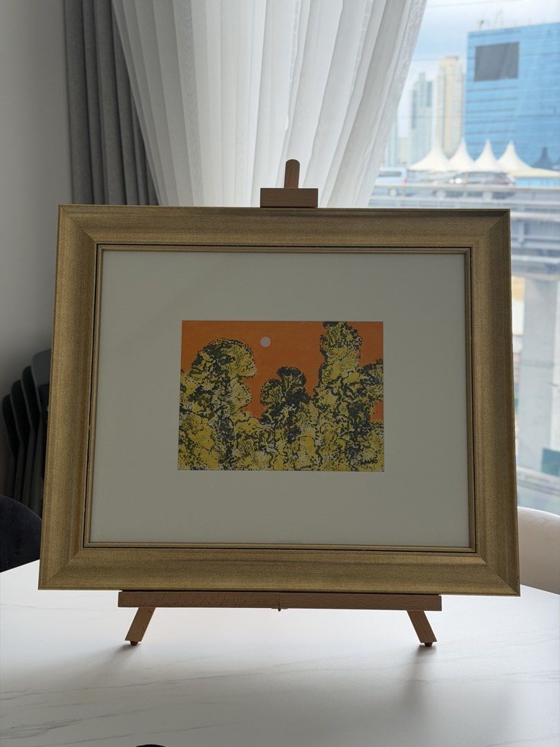 Sanso with Fundacion Sanso COA (Category: Art & Prints) located in Paranaque City. Submitted by for_the_glory_properties (Listing ID 1447180624, Image 1). Description: - Artist: Sanso - Medium: Acrylic on paper - Circa: 2000 - Artwork Dimensions: 20.3cm x 27.5 cm (approx. 8 x 11 inches) - Framed Dimensions: Approximately 18 x 21 inches - Features: Vibrant abstract design with orange, yellow, and black hues - Authentication: Comes with Fundacion S